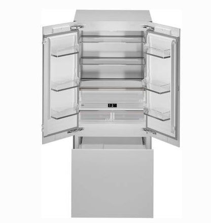 36 INCH Bertazzoni REF36FDBZPNV24 Panel Ready BUILT IN Refrigerator * New Open Box * Counter Depth Panel Ready French Door Style Refrigerator  LED Touch Dual Cooling , Water Dispenser ,  Ice Maker, Sabbath , ADA, Energy Star