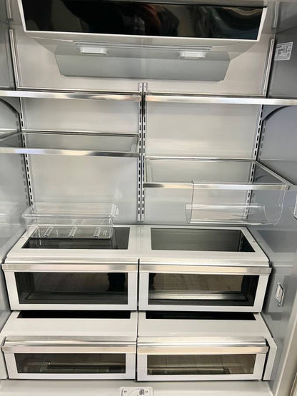 42 INCH KitchenAid KBFN502ESS Built-In French Door Refrigerator * NEW OPEN BOX * 24.2 cu. ft. Capacity,  4 Glass Shelves, Preserva Food Care System,  Automatic Ice Maker, Platinum Interior, LED, Door Open Alarm, Sabbath Mode,  ENERGY STAR Stainless Steel