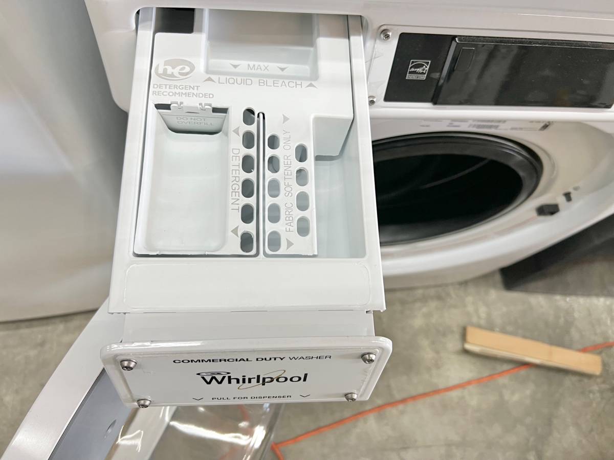 27 INCH Whirlpool COMMERCIAL GRADE Front Load Washer CHW9160GW New Open Box 3.1 Cu. Ft., Commercial-Grade Cabinet,  Powerful Drive System, 3 Wash Cycles, Super Cycle,  UL, ENERGY STAR, White * New Open Box *