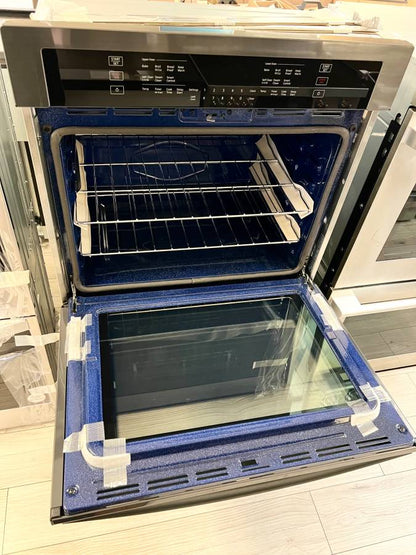 30 INCH Samsung NV51T5511DG Double Wall Oven Black Stainless  Steel 10.2 Cu Ft , Wi-Fi , Steam ,  Self Clean , Broiler , Proofing , Warming Mode,  Child Lock , Sabbath Mode,  Fingerprint Resistant Black * New Open Box *