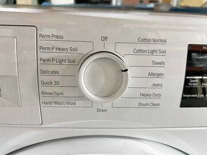 24 Inch Bosch Washer and Dryer Energy Star White Set New Open Box , Energy Star , ADA , Stackable, Washer Model : WGA14400UC  Dryer Model : WPA12100UC