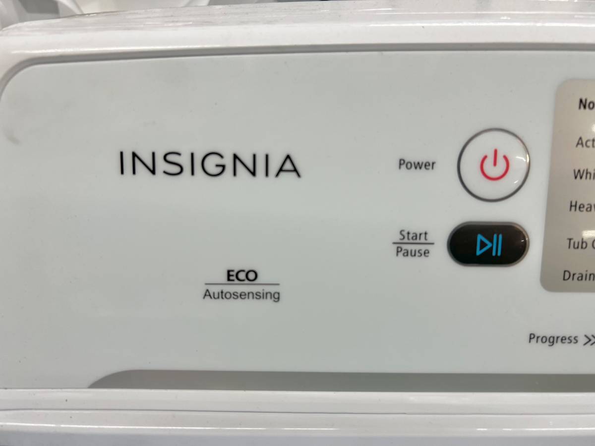 27 INCH Insignia 4.1 Cu. Ft. High Efficiency Top Load Washer White New * Open Box * 4.1 Cu Ft 11 Washing Programs Child Lock Delay Start  Eco Warm Cold Hot High Efficiency Energy Star
