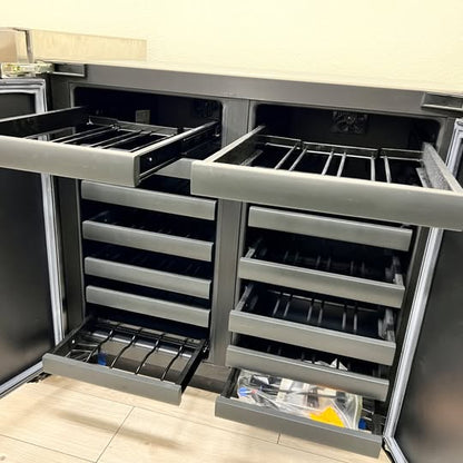 36 INCH U-Line 3000 Series U3036WCWCINT60A Built-In Wine Storage  62 Bottle  Dual Zone * New Open Box * Panel Ready