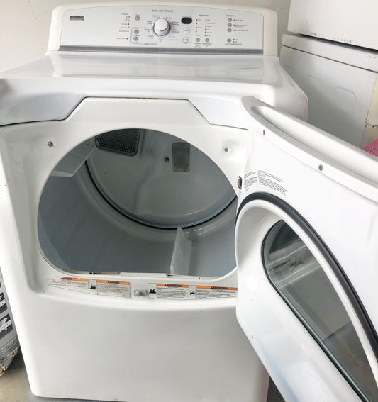 27 INCH Kenmore Elite Electric Front Load Dryer King Size Capacity , Used Condition , White