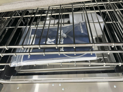 30 INCH BLUESTAR BSEWO30ECSD  Single French Door Electric Wall Oven 4.5 cu. ft.  Convection Oven, Eco-Friendly Continu Self-Clean,  12 Cooking Modes, Temperature Probe,  Baking Stone, French Door Swing  , Sabbath,  Stainless Steel. new open box