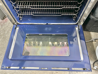 36 INCH WOLF  Professional Style Dual Fuel Gas Range 5.4 cu. ft. Dual Convection Oven, 6 Dual-Stacked Sealed Burners,Temperature Probe, Continuous Grates,  Natural Gas , Stainless Steel, Used Condition .