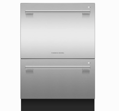 24 INCH Fisher and Paykel Professional Series  DD24DTX6PX1  Built-In Smart Double DishDrawer Dishwasher ,44dBA, Tall Top Drawer, Stainless Interior Drawer, Knock to Pause, Sanitize, Energy Star , Stainless Steel * New Open Box