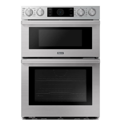 30 INCH Dacor Transitional  DOC30T977DS Double Combination Smart Electric Wall Oven 6.7 cu. ft. Chef Mode, Steam-Assist Oven,Microwave Convection Speed Oven Self-Clean Oven Sabbath , Stainless Steel COMBO . * New Open Box *
