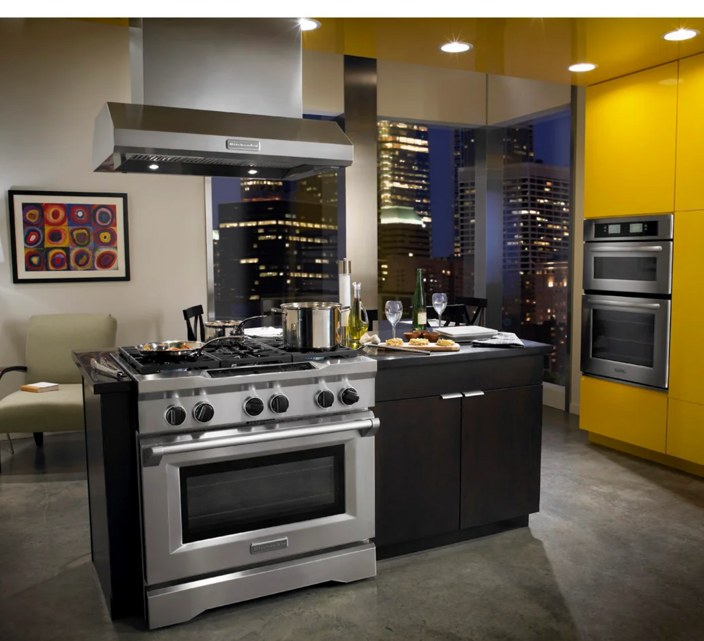 36 INCH Kitchenaid KDRS467VSS Dual Fuel Range * New Open Box * Stainless Steel , 6 Sealed Burners , Commercial Style , Continuous Grates , Hidden Bake Element, Proofing , Bread, Even Heat , 2 20k BTU Ultra Power Dual Flame Burners