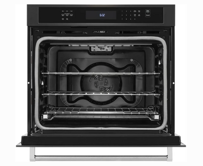 30 INCH KitchenAid  KOSE500EBS Single Convection Electric Wall Oven 5 cu. ft., Even-Heat True Convection Oven, Easy Convect  Conversion System, Self-Cleaning, * New Open Box * , ADA Black Stainless Steel, Print Shield  Finish