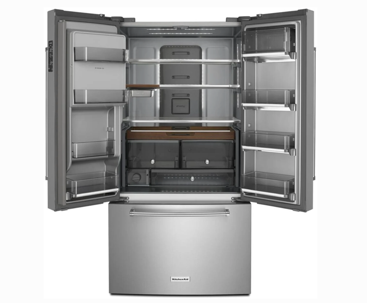 36 INCH KitchenAid KRFC704FPS French Door Refrigerator * New Open Box * 23.8 cu. ft., 3 Glass Shelves, Gallon Door Bins, Preserva Food Care System, Ice Water Dispenser, Auto Icemaker, Stainless Steel .
