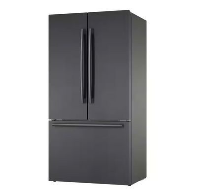 36 INCH Bosch 800 Series  B36CT80SNB Smart Counter Depth French Door Refrigerator  21 Cu. Ft., Wi-Fi, Ice Maker, Touch Control Panel, LED, Dual Evaporators,  ENERGY STAR Black Stainless, Used Condition