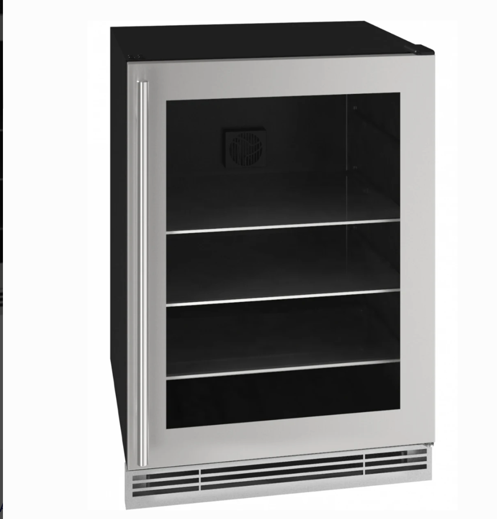 24 INCH U-Line  UHBV024SG01A Beverage Center , Wine Storage, Glass Door Stainless Frame, 115V, new open box