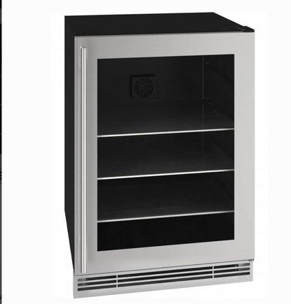 24 INCH U-Line  UHBV024SG01A Beverage Center , Wine Storage, Glass Door Stainless Frame, 115V, new open box