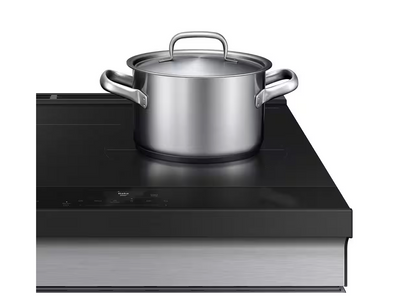 30 INCH Samsung BESPOKE NSI6DG9300SR Slide-In Induction Range 6.3 Cu. Ft. Oven, Air Fry,  Convection, Auto Conversion, Proof,  Storage Drawer, Self  Steam Clean, Sabbath,  ADA , ENERGY STAR  * New Open Box  *