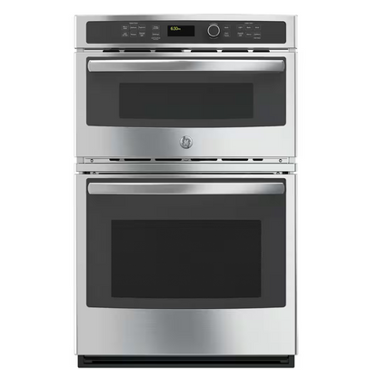 27 INCH GE JK3800SHASS Combination Microwave Wall Oven New Open Box * Built In ,  Sensor Cooking Controls , Bake Element , Broil Element,  Glass Touch Controls , GE Fits Guaranteed !  Self Clean with Steam , Stainless Steel .