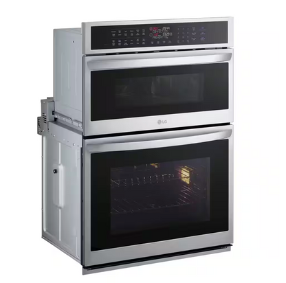 30 INCH LG WCEP6427F Microwave Wall Oven Combo * NEW OPEN BOX * Built In Smart Combination Wall Oven ,  6.4 Cu Ft , True Convection , AIR FRY , Thin Q ,  Backlift Touch Glass Controls , Infrared Heating ,  Speed Oven , Stainless Steel .