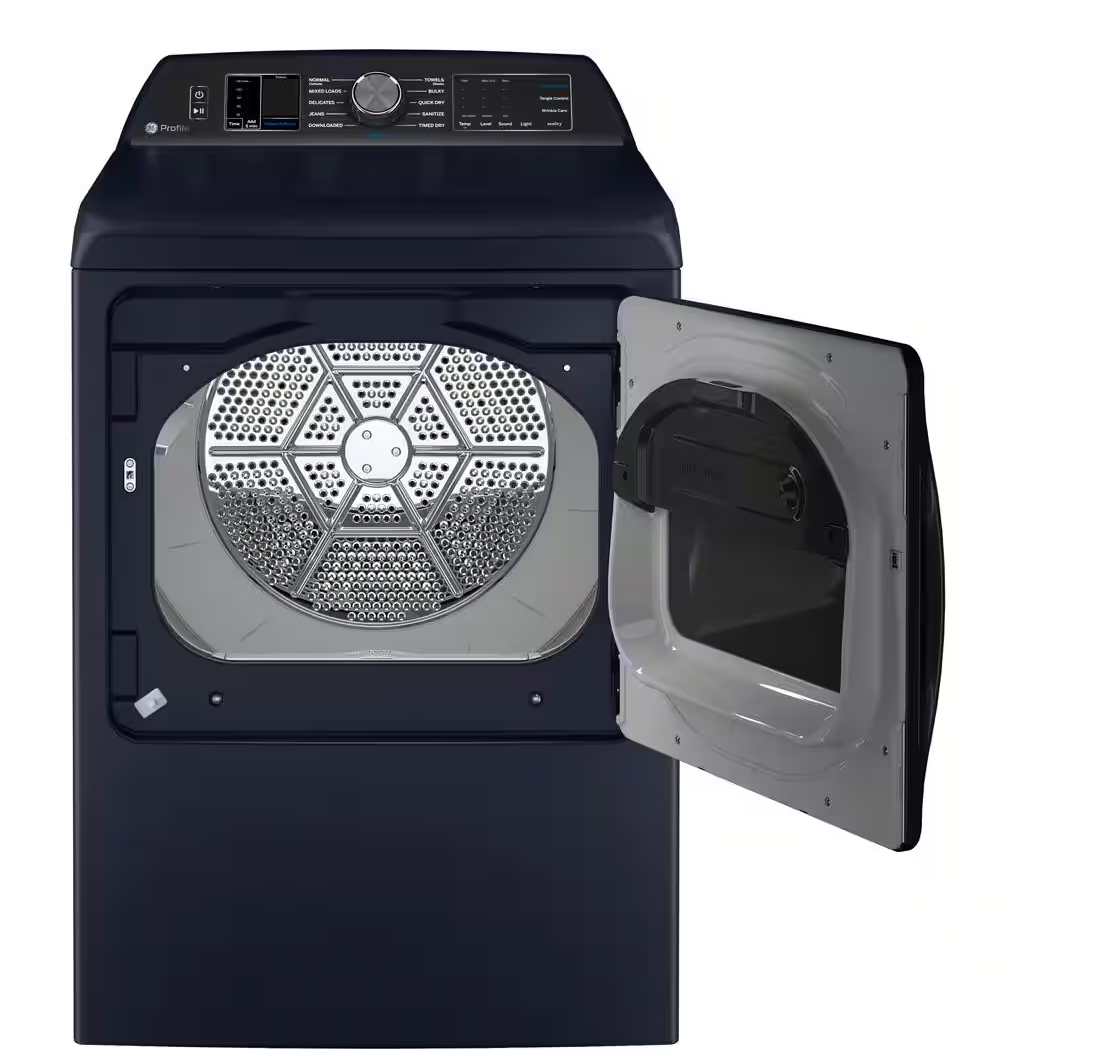 27 INCH GE Profile PTD90GBPT1RS Gas Dryer Sapphire Blue * New Open Box *